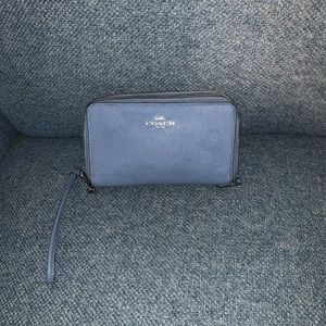 Coach double zip wristlet